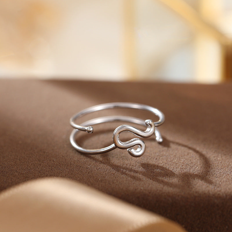 Layer Twee Constellations Glossy Simple Male Female Rings