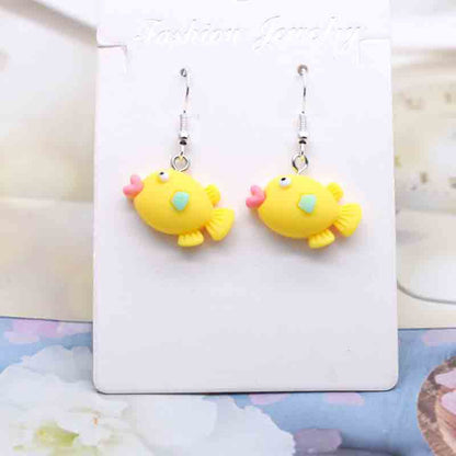 Ice Cream Candy Drink Resin Homemade Earrings