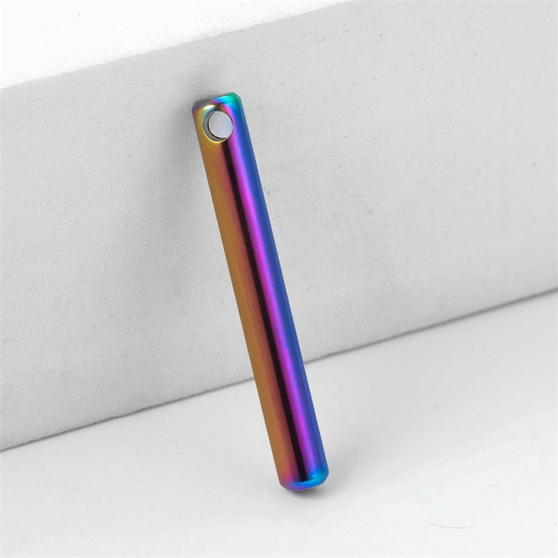 Mirror Stainless Steel Rectangular Cuboid Tag Pendants