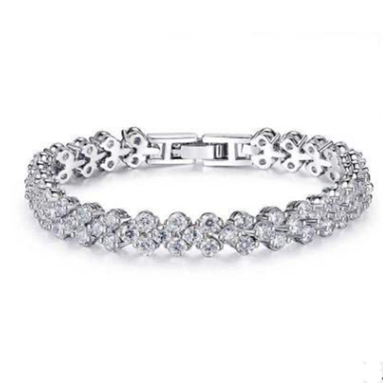 Coffee Glittering Crystal Zircon Full Diamond Bracelets