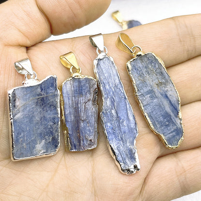 Crystal Rough Stone Electroplating Ornament Irregular Pendants