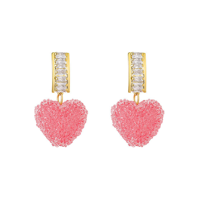 Love Granulated Sugar Ear Elegant High Earrings