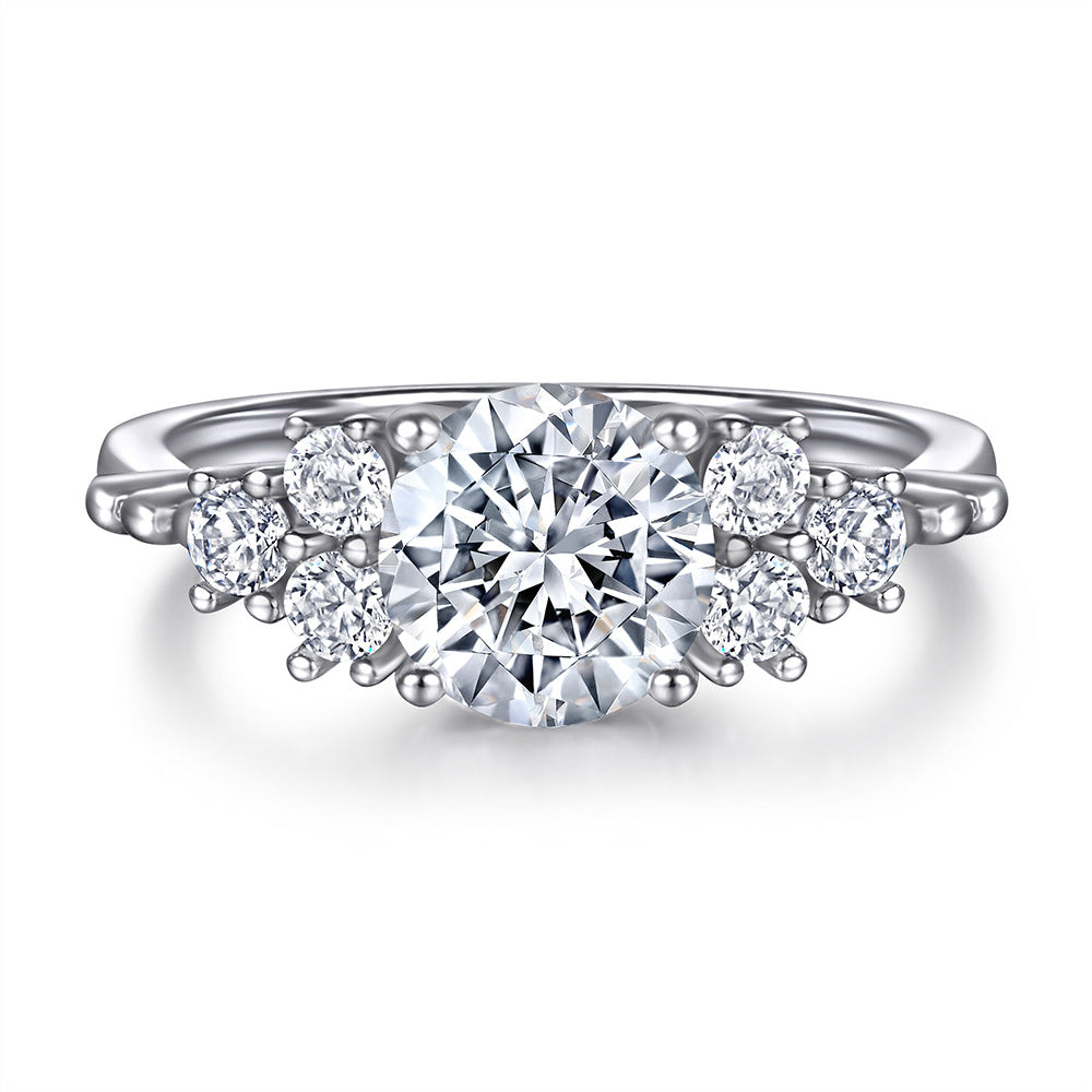 Women's Personalized Sterling Sier Zircon Female High-grade Proposal Rings