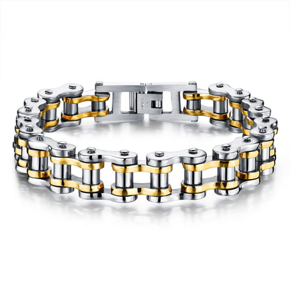 Men's Ornament Stainless Steel Rock Personality Motorcycle Bracelets