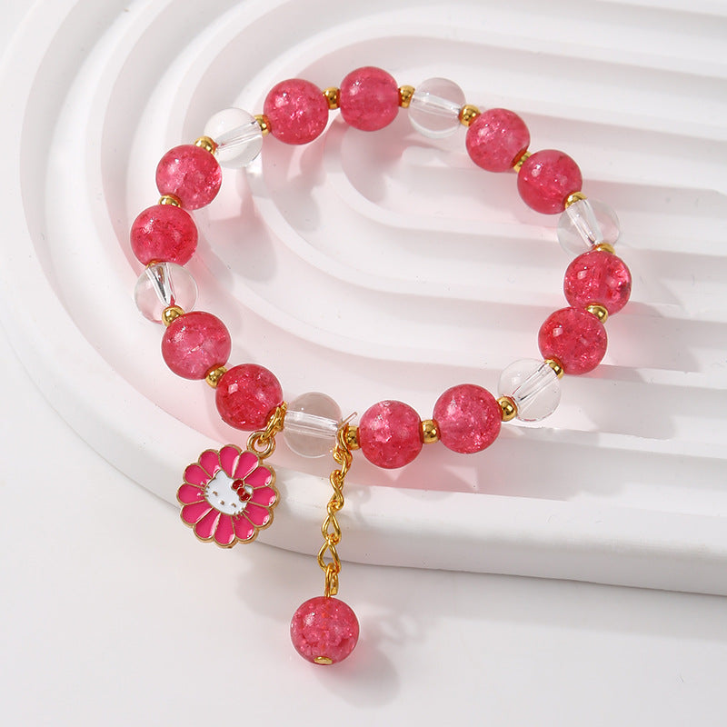 Niche Design Couple Female Colored Glaze Bracelets