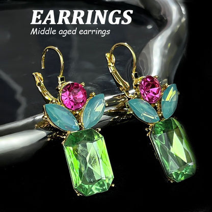 Design Elegant Flower Light Luxury High Earrings