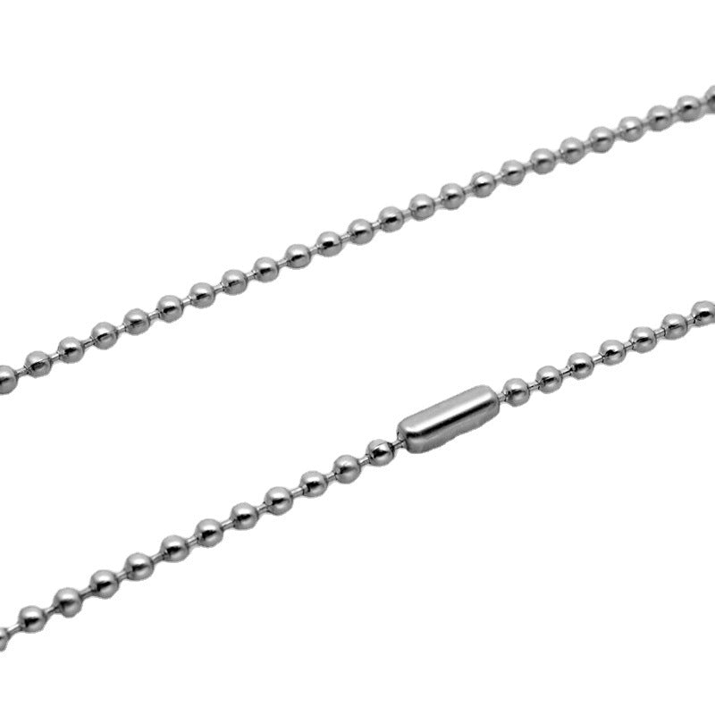 Women's Man's Stainless Steel Titanium Ball Bead Chain Necklaces