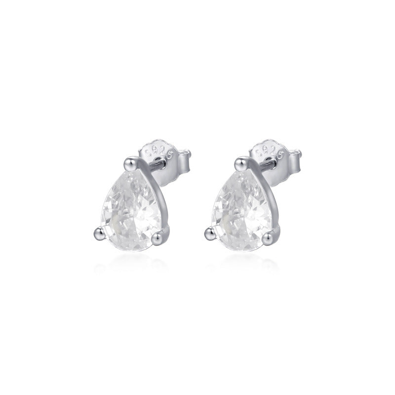 Women's Small Ear Series Round Water Drop Rings