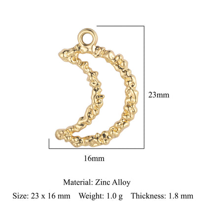 Smiley Face Crescent Moon Alloy Dripping Necklaces