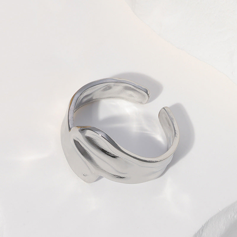 Stainless Steel Open Female Irregular Wind Rings