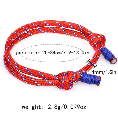 Men's Star Fashion Simple Adjustable Parachute Cord Bracelets