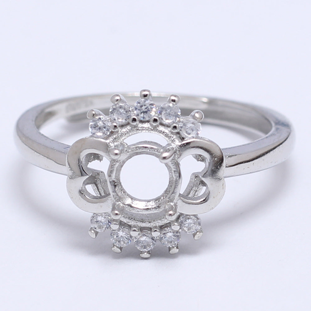 Frame Open Mouth Autumn Copper Alloy Electroplating Sier Rings
