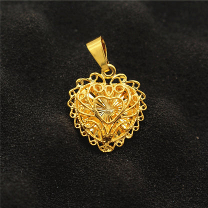 Gold Love Long Water Drop Clavicle Pendants