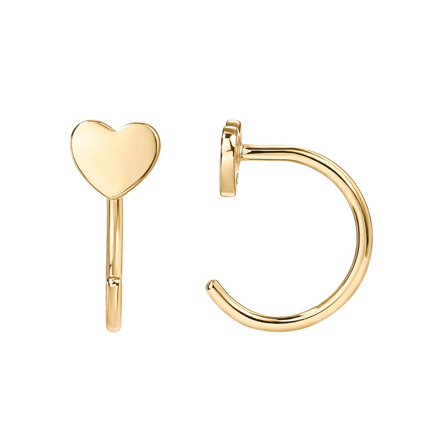 Semicircle Piercing Simple Style Ear Hook Earrings