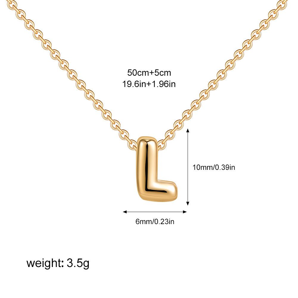 English Letter Simple High-grade Stainless Steel Necklaces