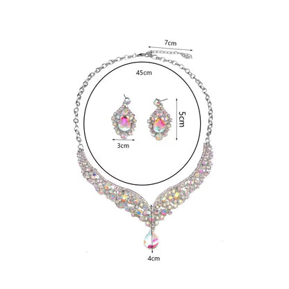 Rhinestone Suite Female Temperament Banquet Bride Necklaces