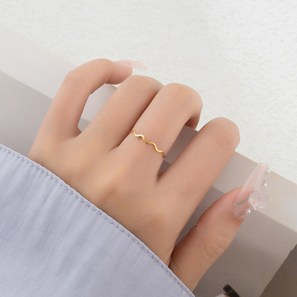 Plated Fine Circle Little Finger Fashion Rings