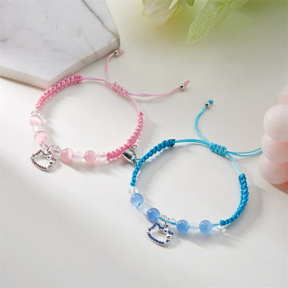 Cartoon Heart-shaped Magnetic Fashion Couple Hand Bracelets