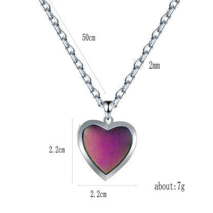 Women's Affordable Luxury Fashion Heart-shaped Stainless Steel Necklaces