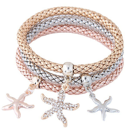 Big Tree Starfish Three-color Corn Chain Bracelets