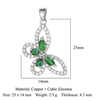 Unicorn Love Heart Color Zirconium Copper Pendants