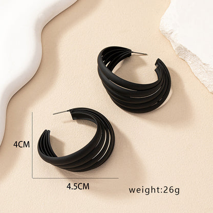 Women's Fashion Commuter Geometric Korean Elegant Retro Earrings