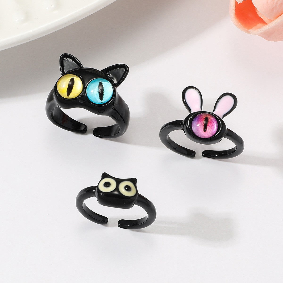 Funny Cartoon Open Personality Niche Unique Rings