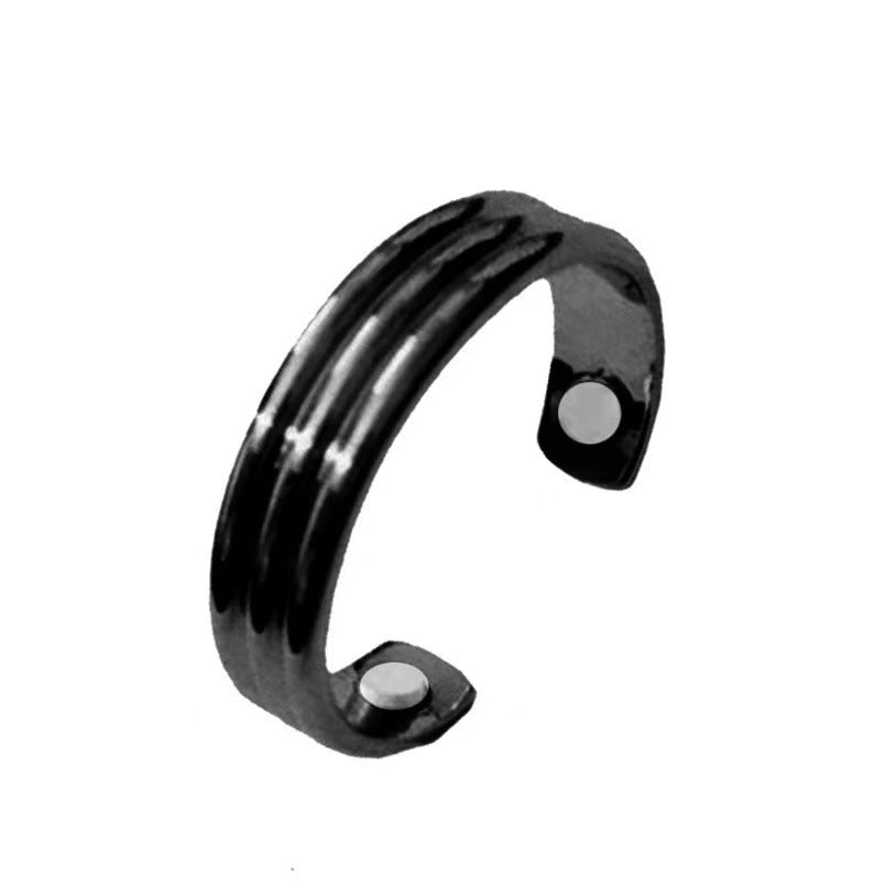 Women's & Men's Double Magnetic Therapy Health Care Open Rings