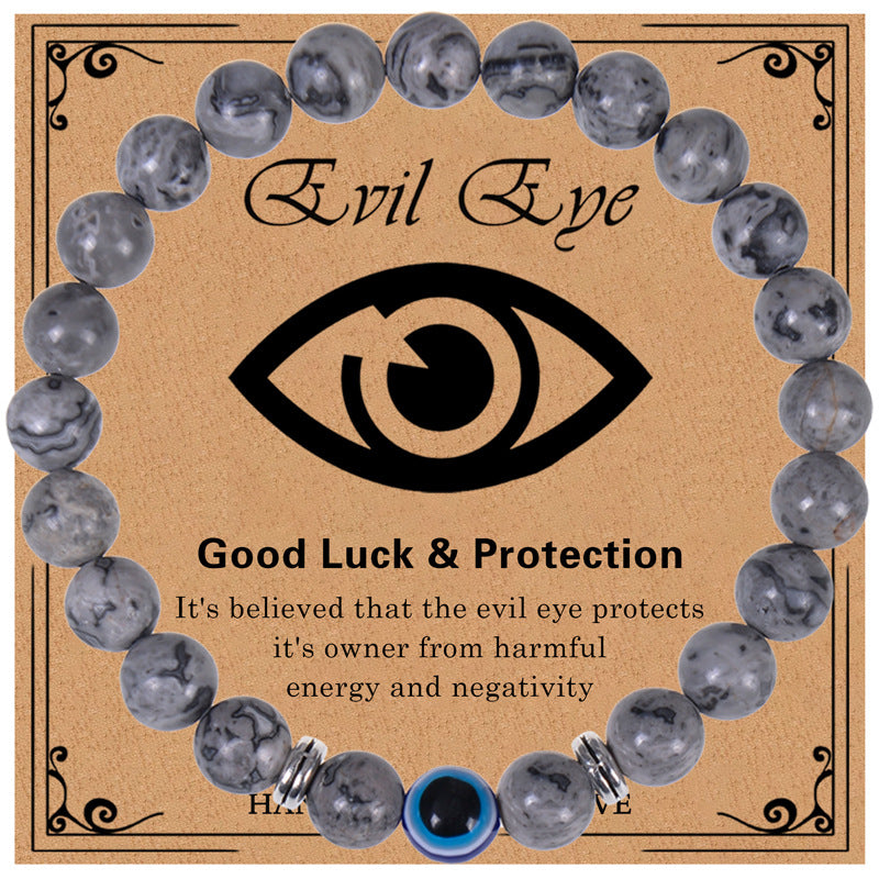 Evil Eye Natural Tigereye Devil Beaded Bracelets