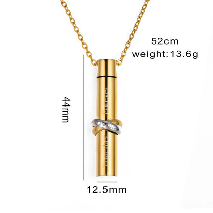 Stainless Steel Openable Perfume Bottle Ashes Pendants