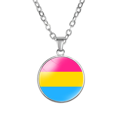 Women's Accessories Fashion Simple Rainbow Flag Pattern Necklaces