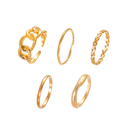 Women's Retro Open Geometric Korean Style Knuckle Rings