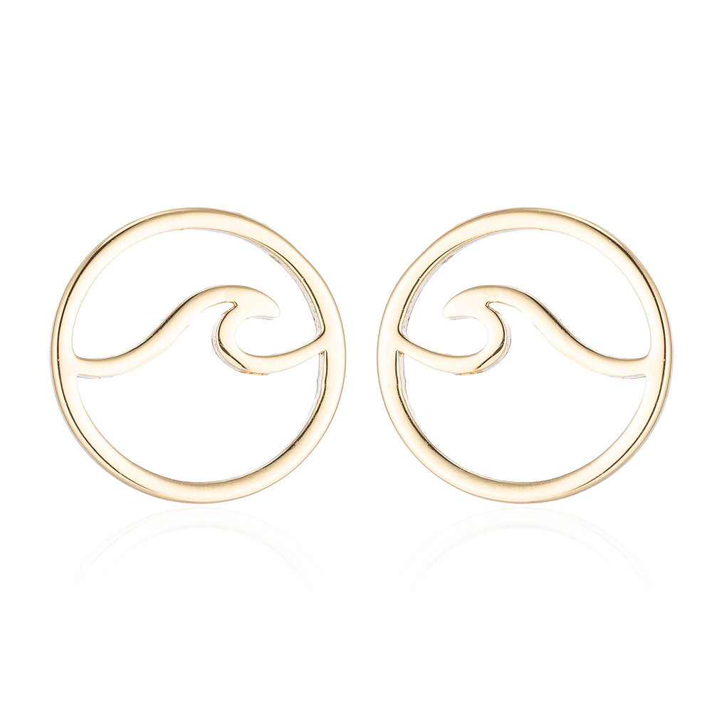 Women's Animal Elk Simple Moon Cat Asymmetric Earrings