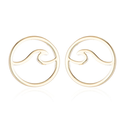 Women's Animal Elk Simple Moon Cat Asymmetric Earrings