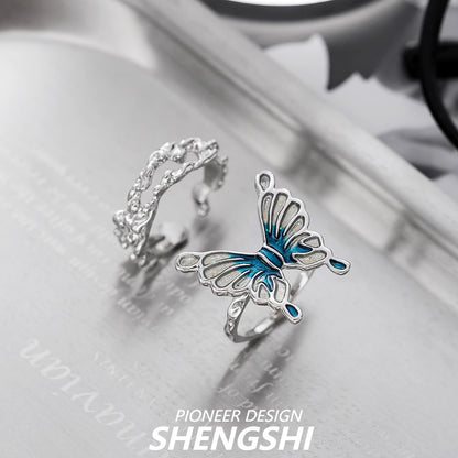 Butterfly Dance Series Female Fashion Personality Rings