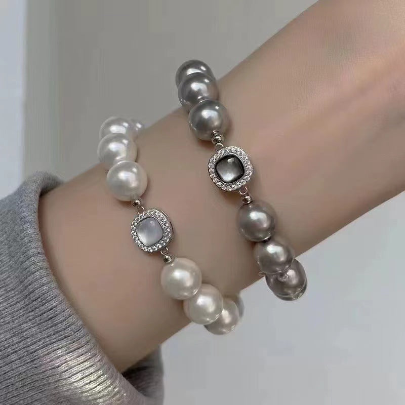 Sugar Light Luxury High-grade Pearl White Shell Bracelets