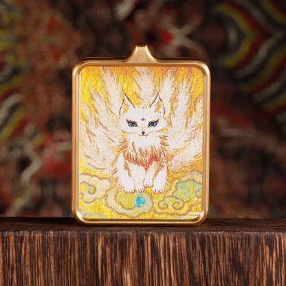 Yellow God Of Wealth Small Niche Pendants