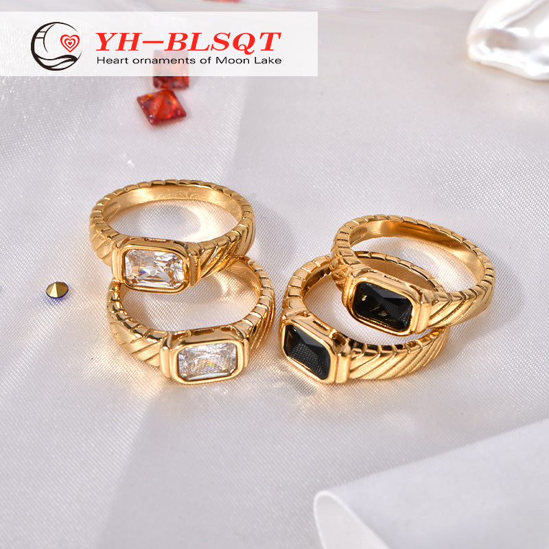 Titanium Steel Small Exquisite Korean Style Rings