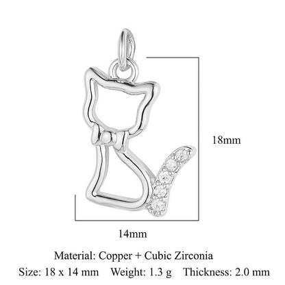 Copper Zircon Whale Dragonfly Ornament Accessories Pendants