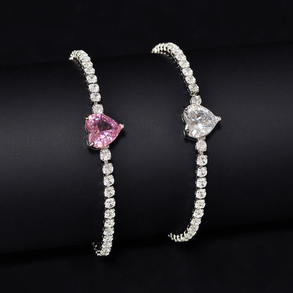 Fashion Minimalist Design Niche Heart-shaped Chain Bracelets