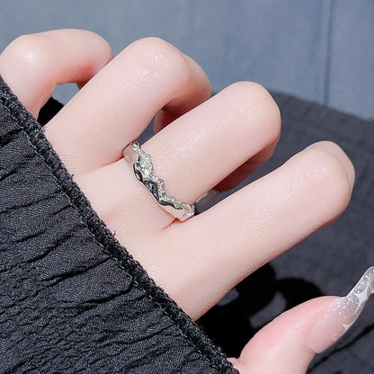 Openings Design Dark Irregular Couple Personalized Rings