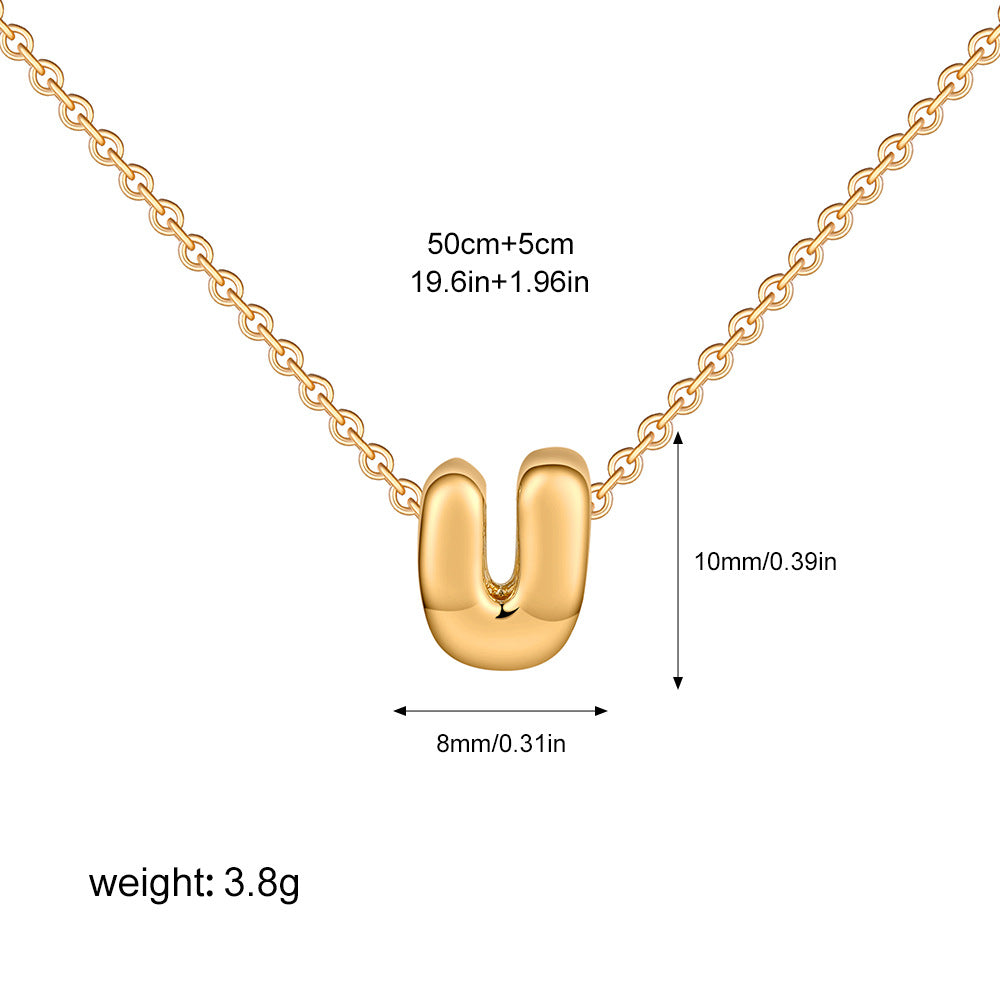 English Letter Simple High-grade Stainless Steel Necklaces