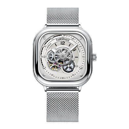 Watch Square Casual Hollow Large Dial Mechanical Watches