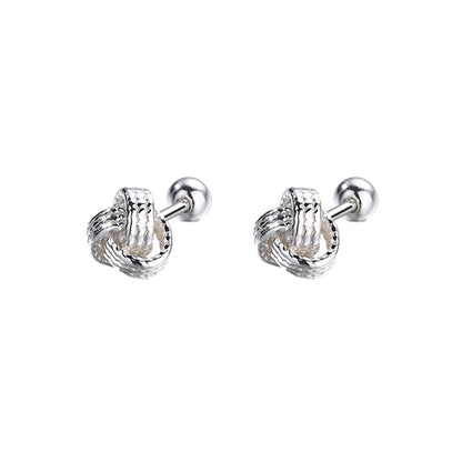 Luxury Knot Screw Elegant Bends Hitches Earrings