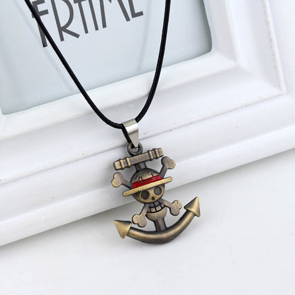 Peripheral Series One Piece Skull Boat Anchor Necklaces