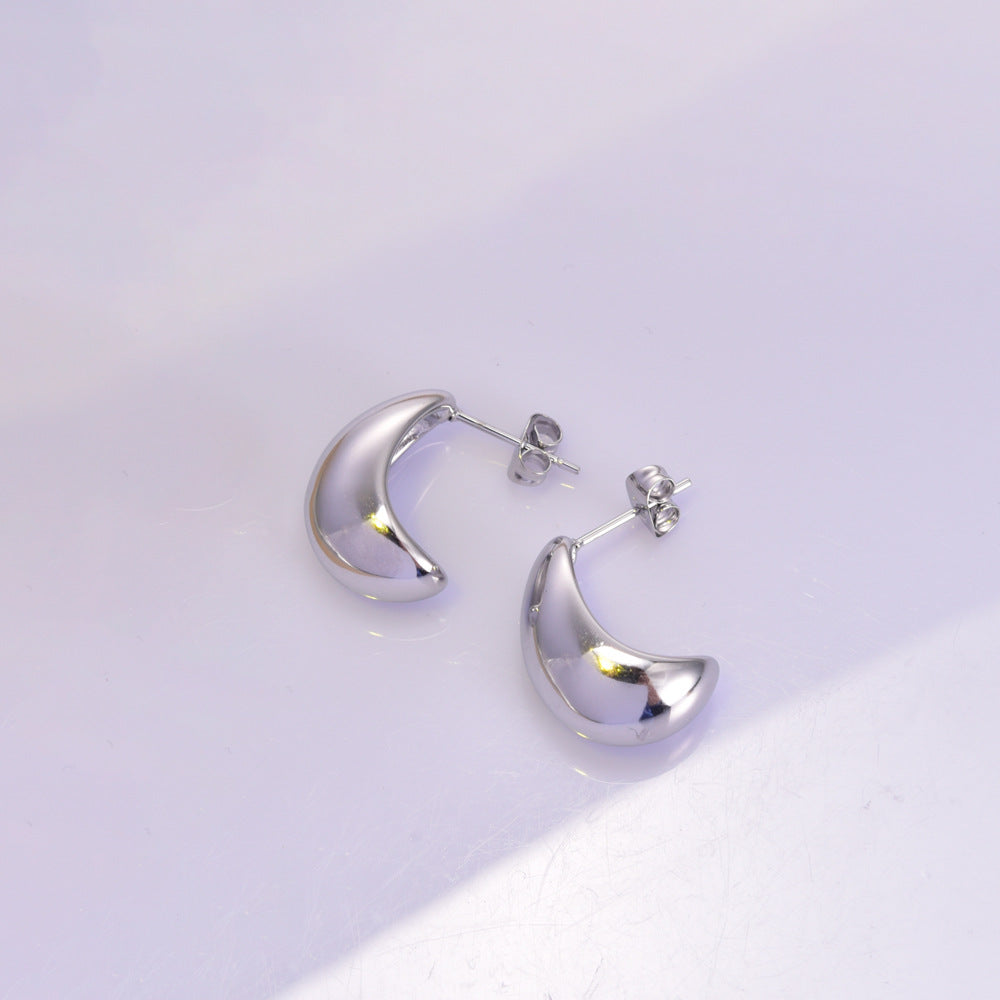 Women's Titanium Steel Ear Retro Simple Fashion Earrings