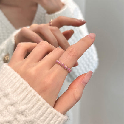 Glazed Butterfly Female Western Style Design High Sense Unique Rings