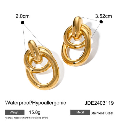 Gold Stainless Retro Winding Fashion Simple Rings