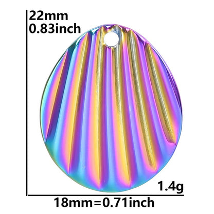Colorful Vacuum Plating Stainless Steel Geometric Spacer Pendants