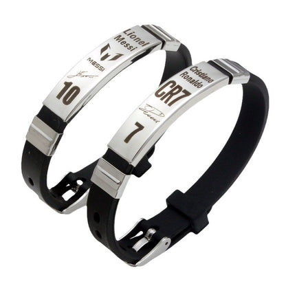 Massey Commemorative Stainless Steel Silicone Sports Bracelets